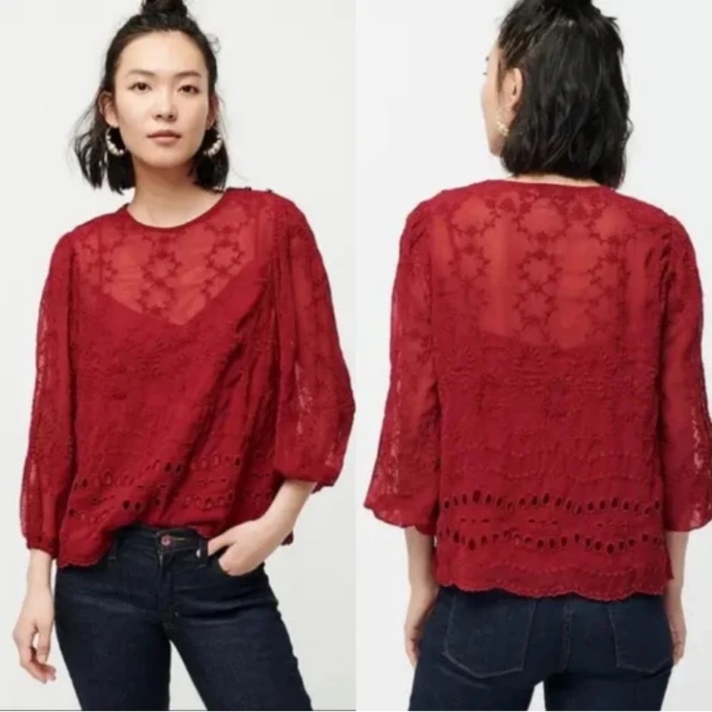 J. Crew lace blouse